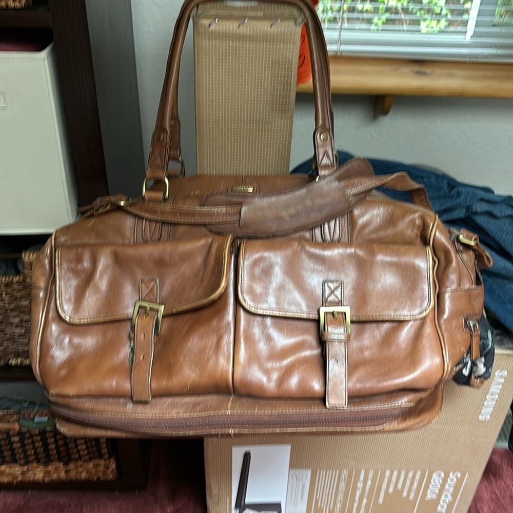 All Leather Hidesign Overnight Bag
